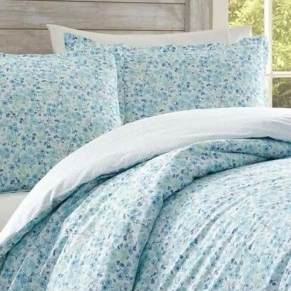 Laura Ashley Blue Floral Duvet Cover Set
